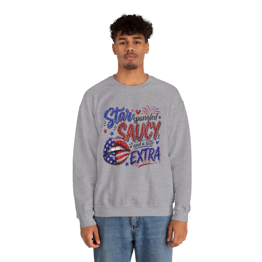 Patriotic 'Star Spangled Saucy & a Little Extra' Sweatshirt