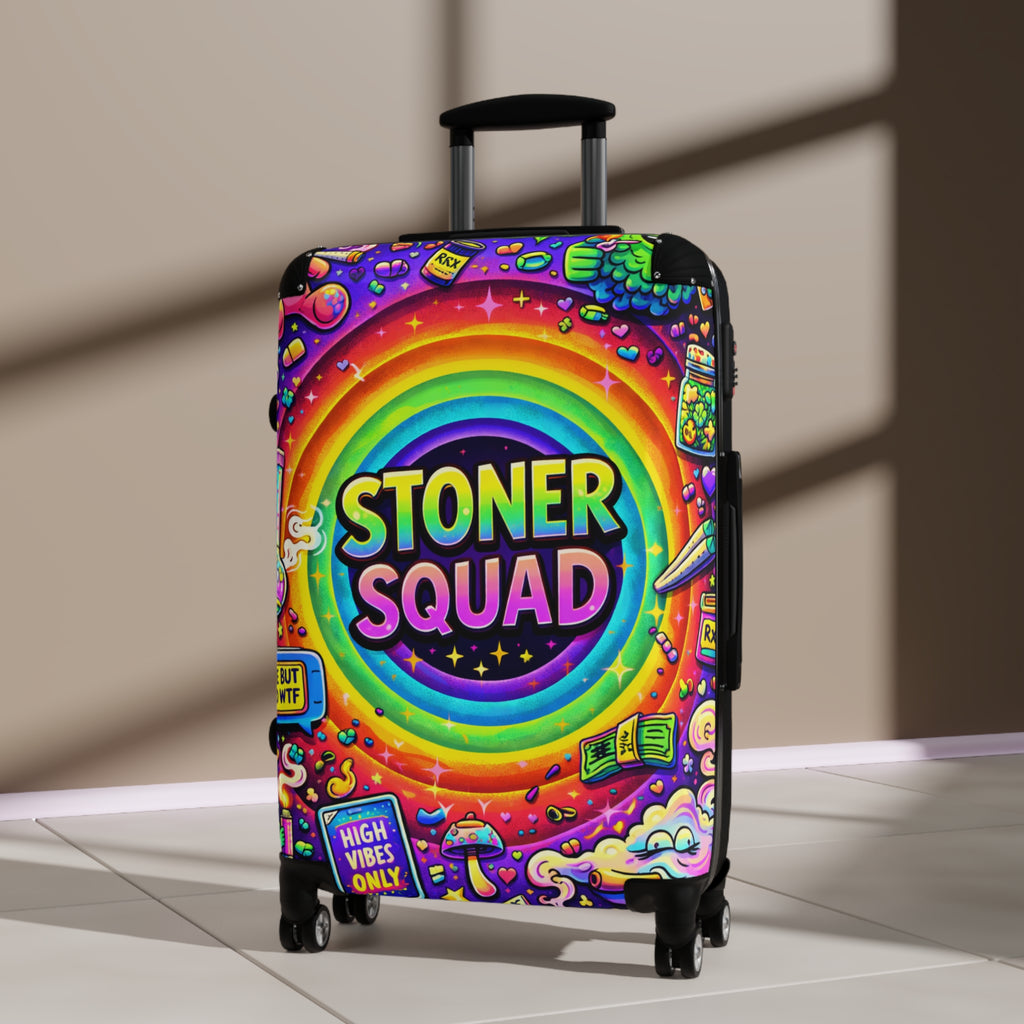 Stoner Squad Carry-On Suitcase – Colorful Psychedelic Travel Luggage