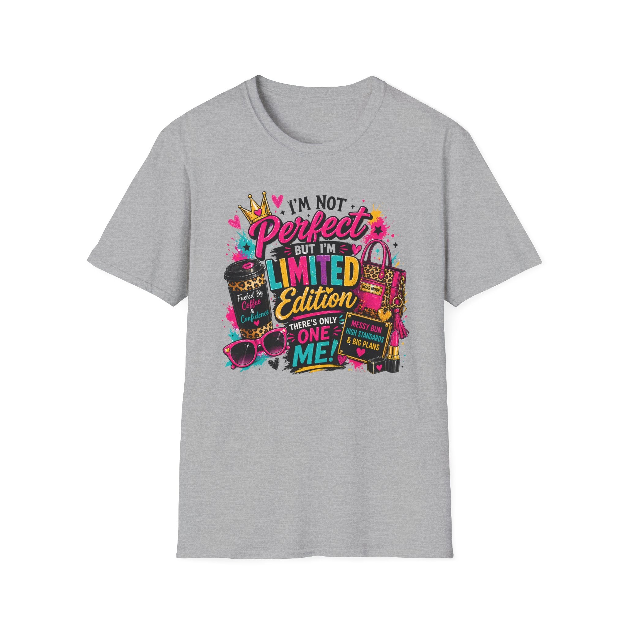 Limited Edition Graphic T-Shirt — "I'm Not Perfect But I'm Limited Edition" Bright Retro Design