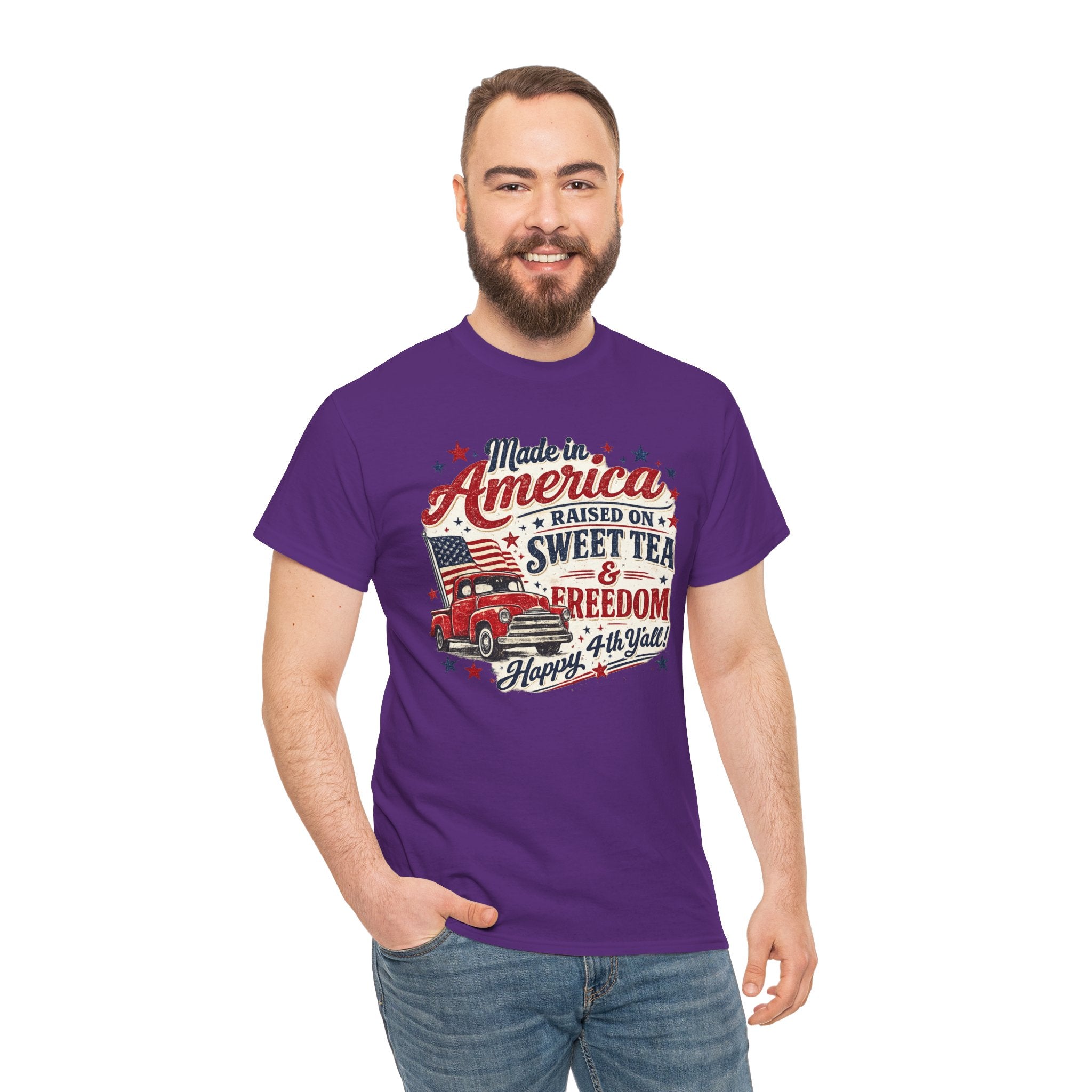 Made in America Sweet Tea & Freedom T-Shirt — 4th of July Patriotic Tee