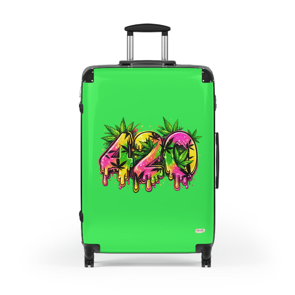 420 Graffiti Carry-On Suitcase — Colorful Stoner Travel Luggage