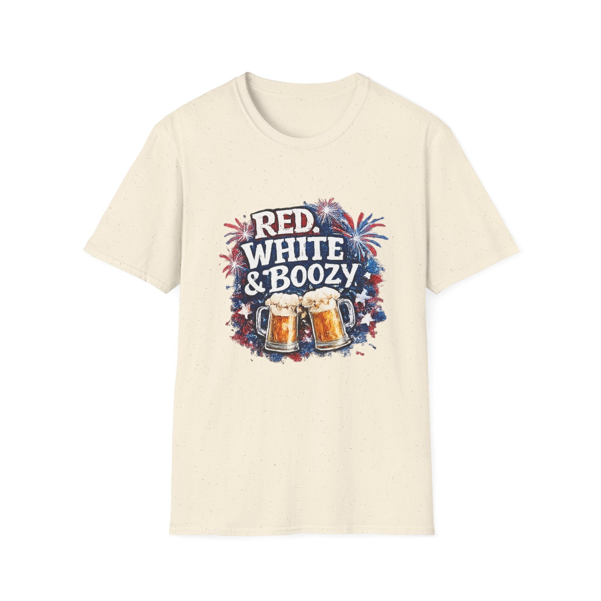 Red, White & Boozy Beer T-Shirt — Patriotic 4th of July Party Tee