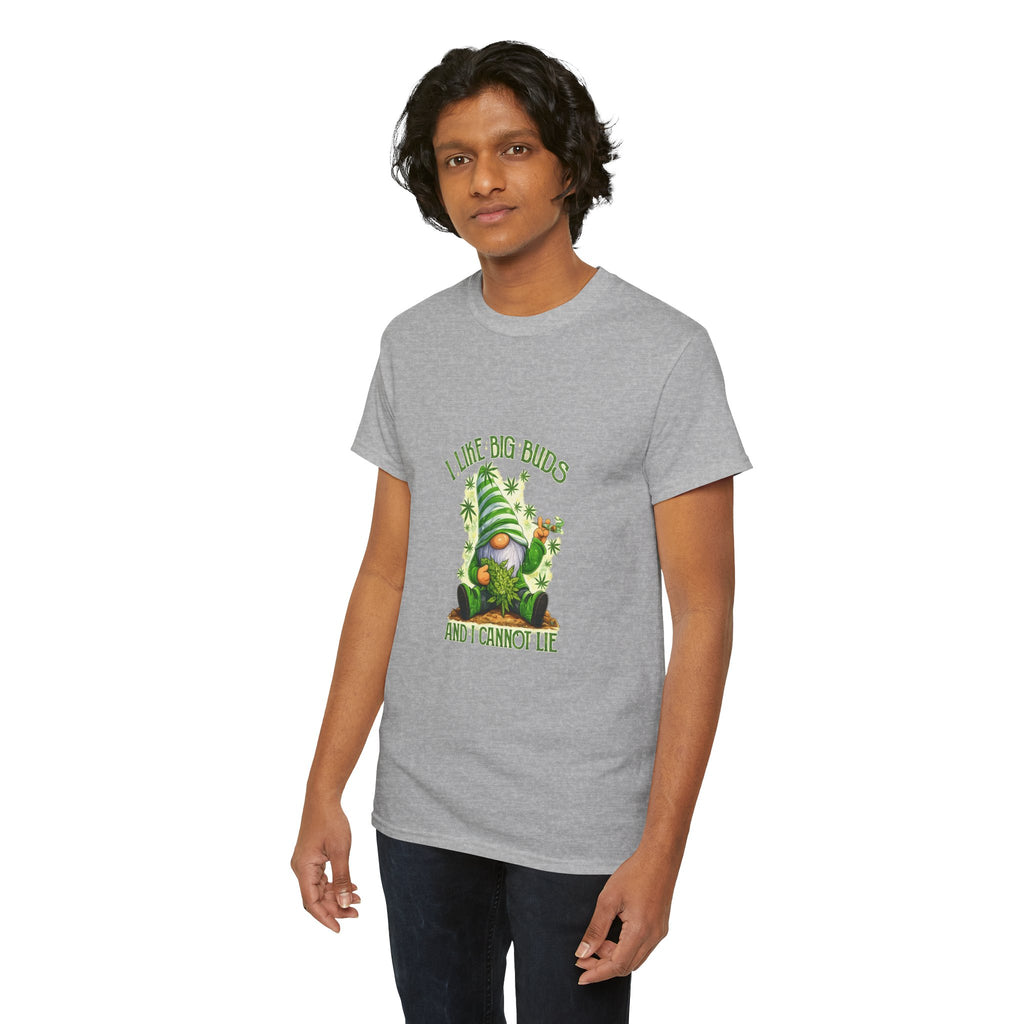 Gnome Cannabis Tee — "I Like Big Buds and I Cannot Lie" Graphic T-Shirt
