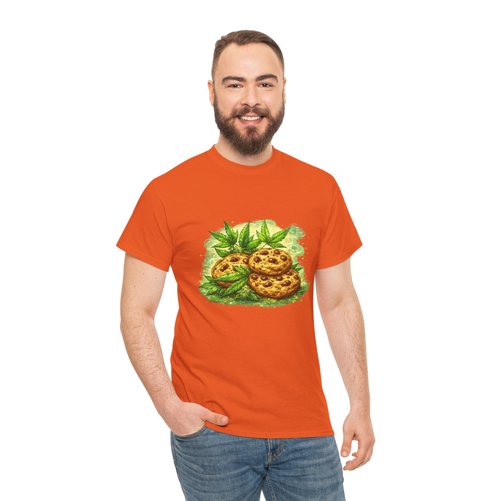 Cookie & Basil Garden Tee — Cute Baked Goods Illustration T-Shirt