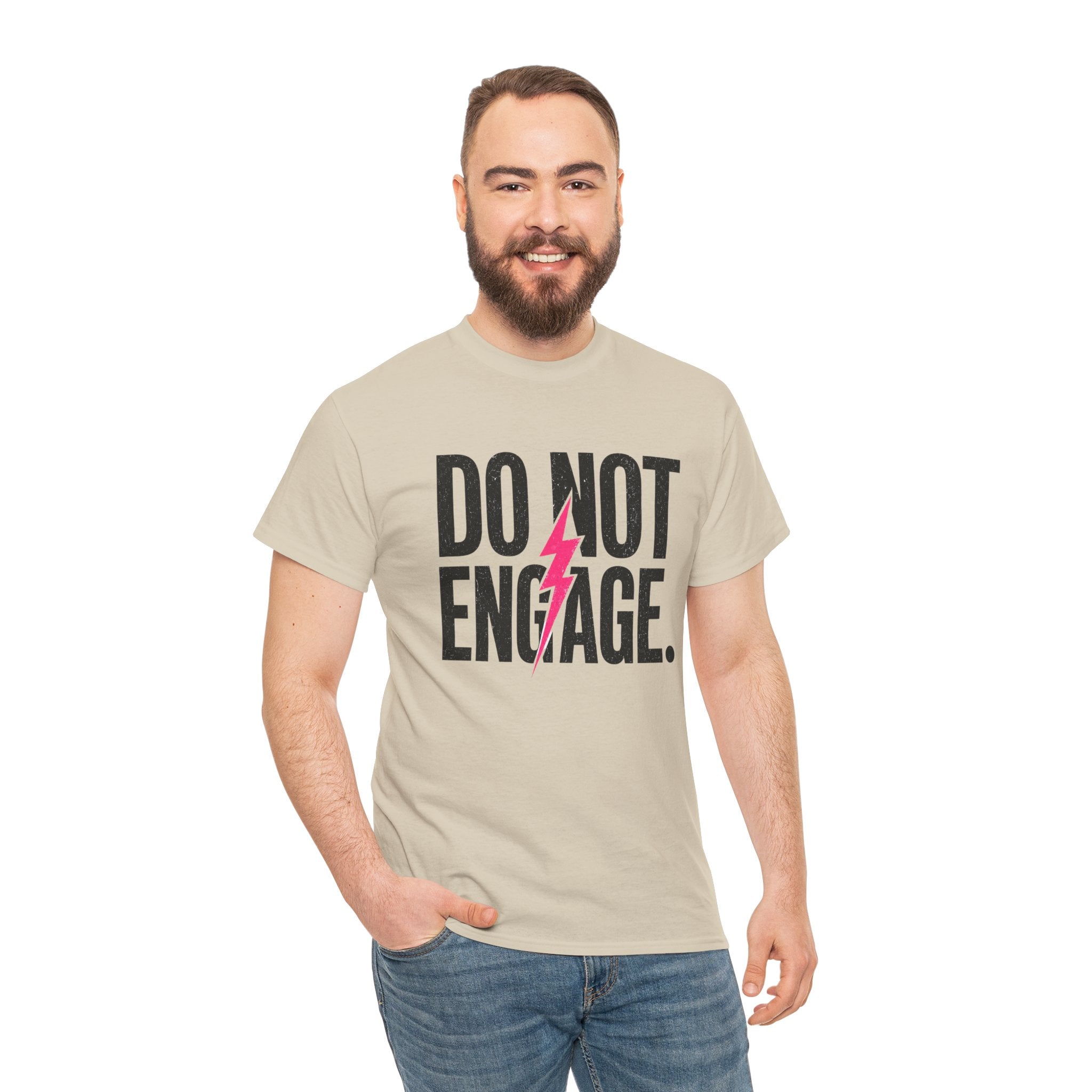 Do Not Engage Lightning Tee — Funny Bold Graphic T‑Shirt