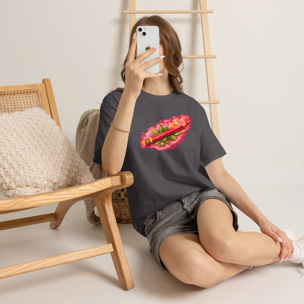 Spicy Cigar Verde Tee — Retro Chili & Cigar Graphic T-Shirt