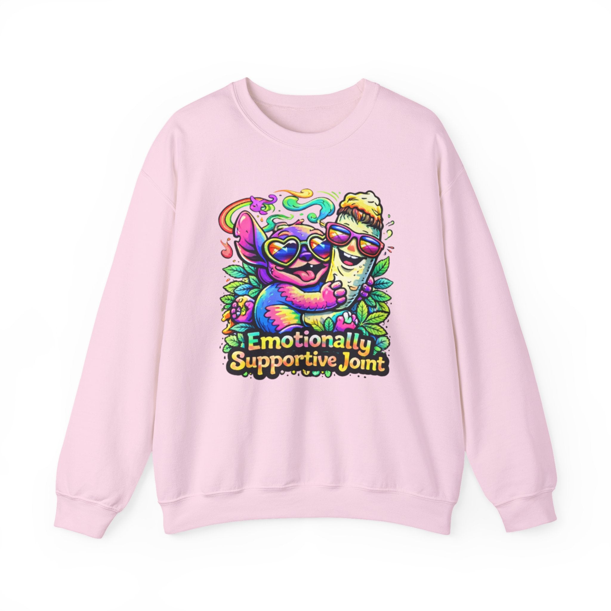 Emotionally Supportive Joint Sweatshirt — Cute Sloth & Joint Hug Graphic