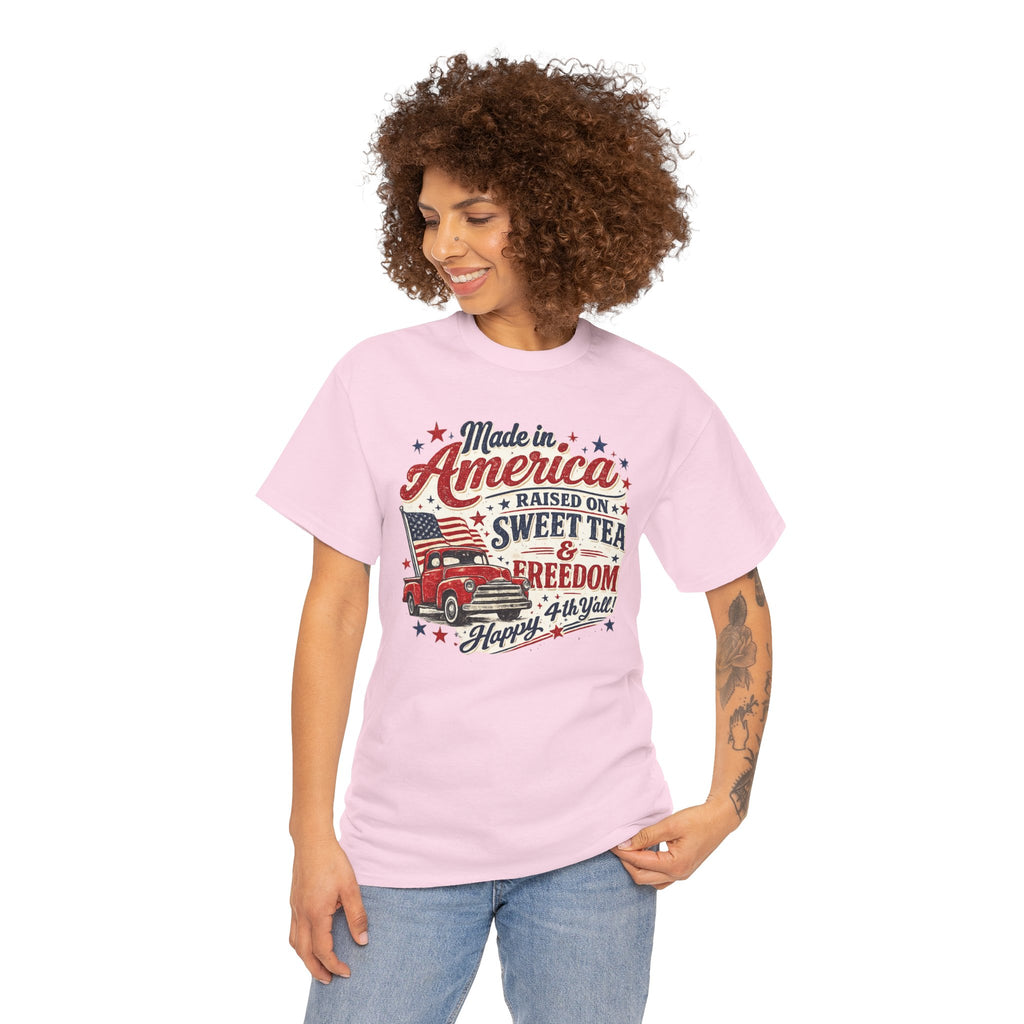 Made in America Sweet Tea & Freedom T-Shirt — 4th of July Patriotic Tee
