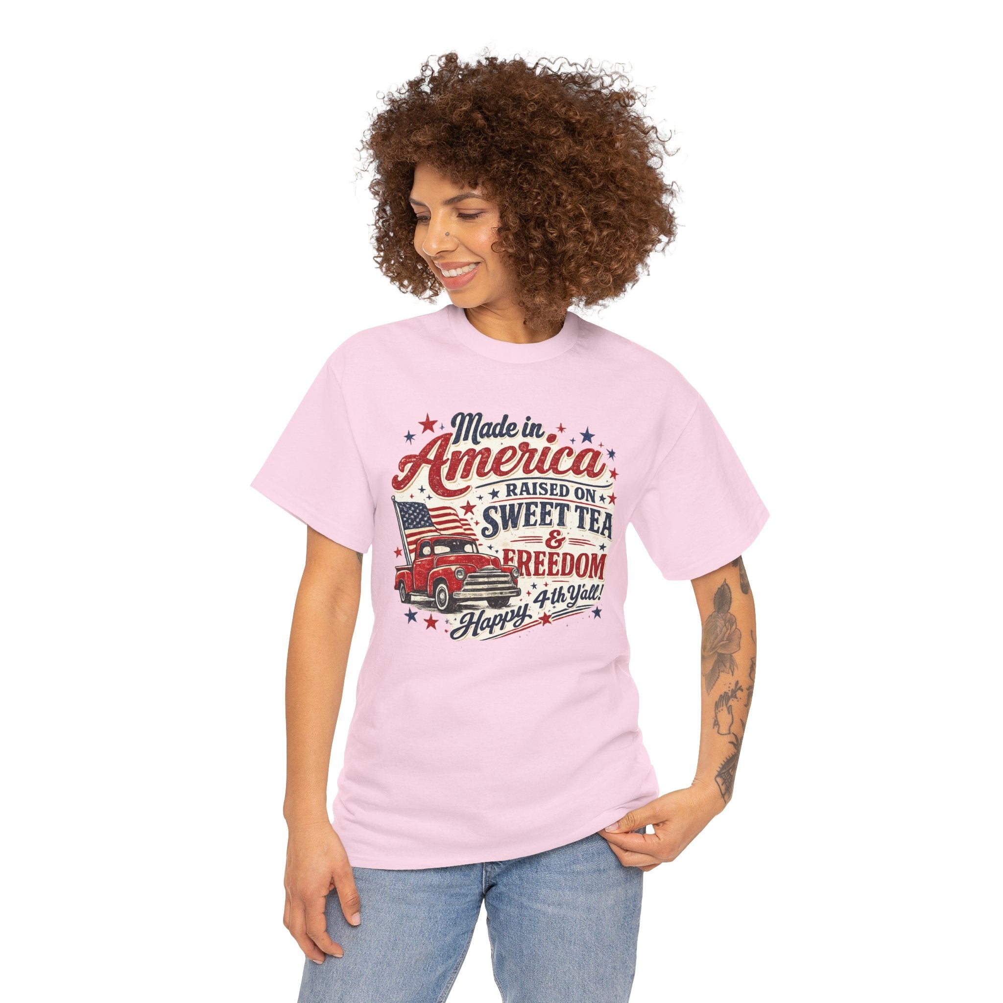 Made in America Sweet Tea & Freedom T-Shirt — 4th of July Patriotic Tee