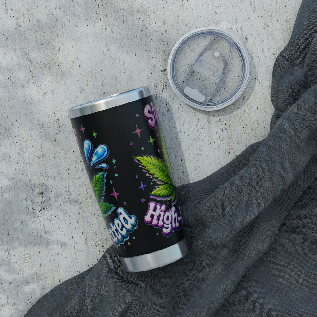 20oz Stainless Tumbler — 'Highly Hydrated' Leaf Graphic