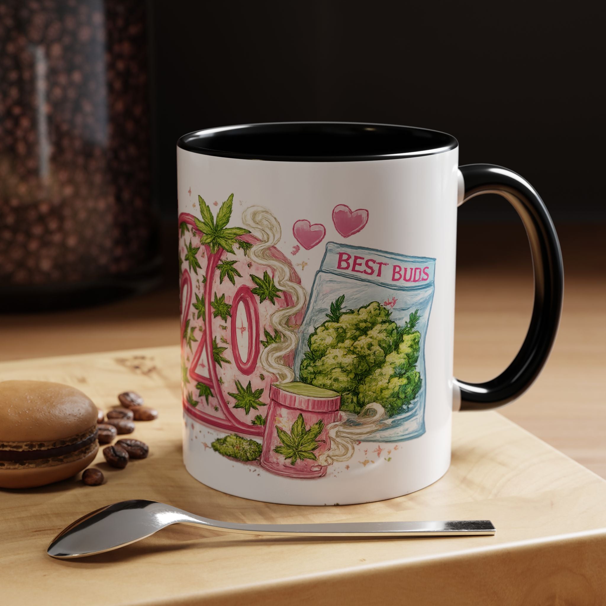 420 Cannabis Coffee Mug — 'Best Buds' Accent Tea Cup (11/15oz)