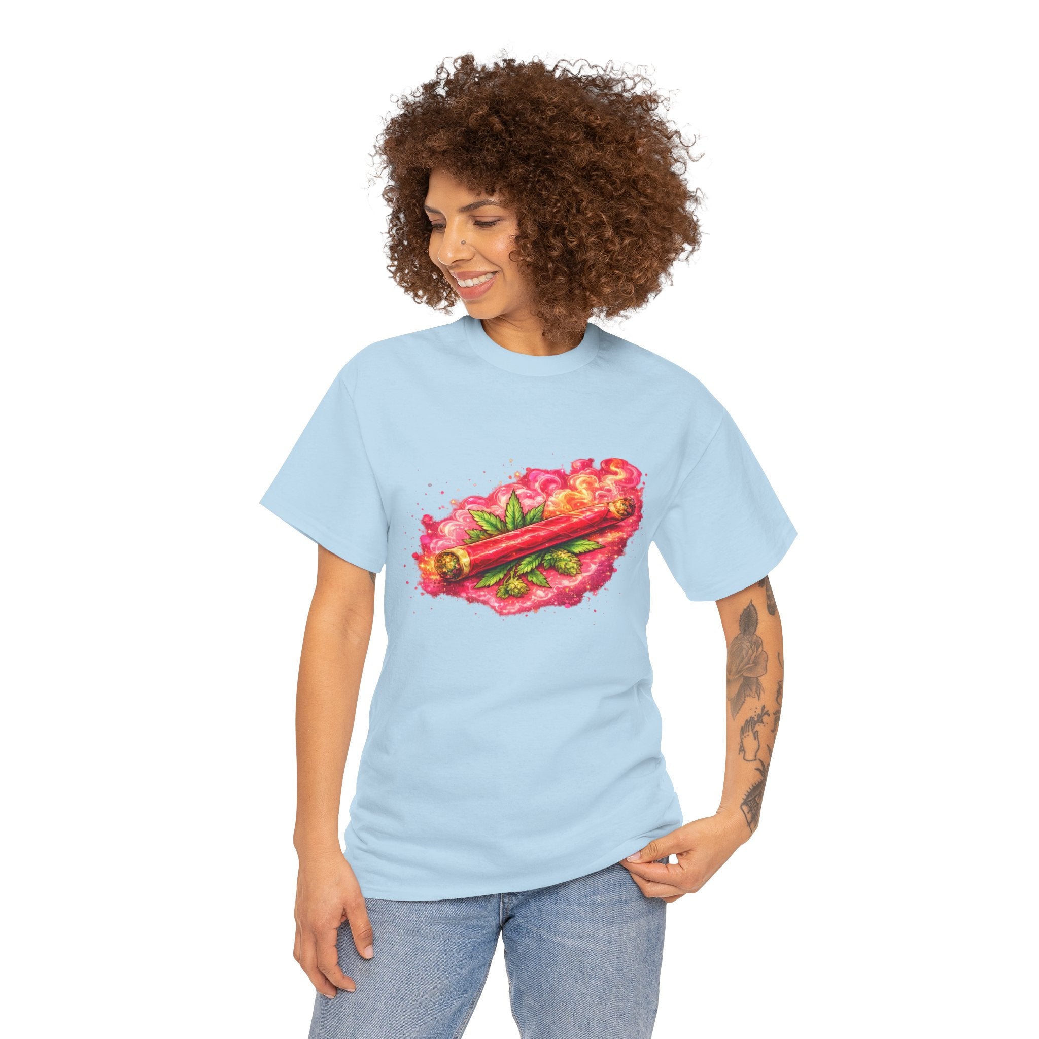 Spicy Cigar Verde Tee — Retro Chili & Cigar Graphic T-Shirt