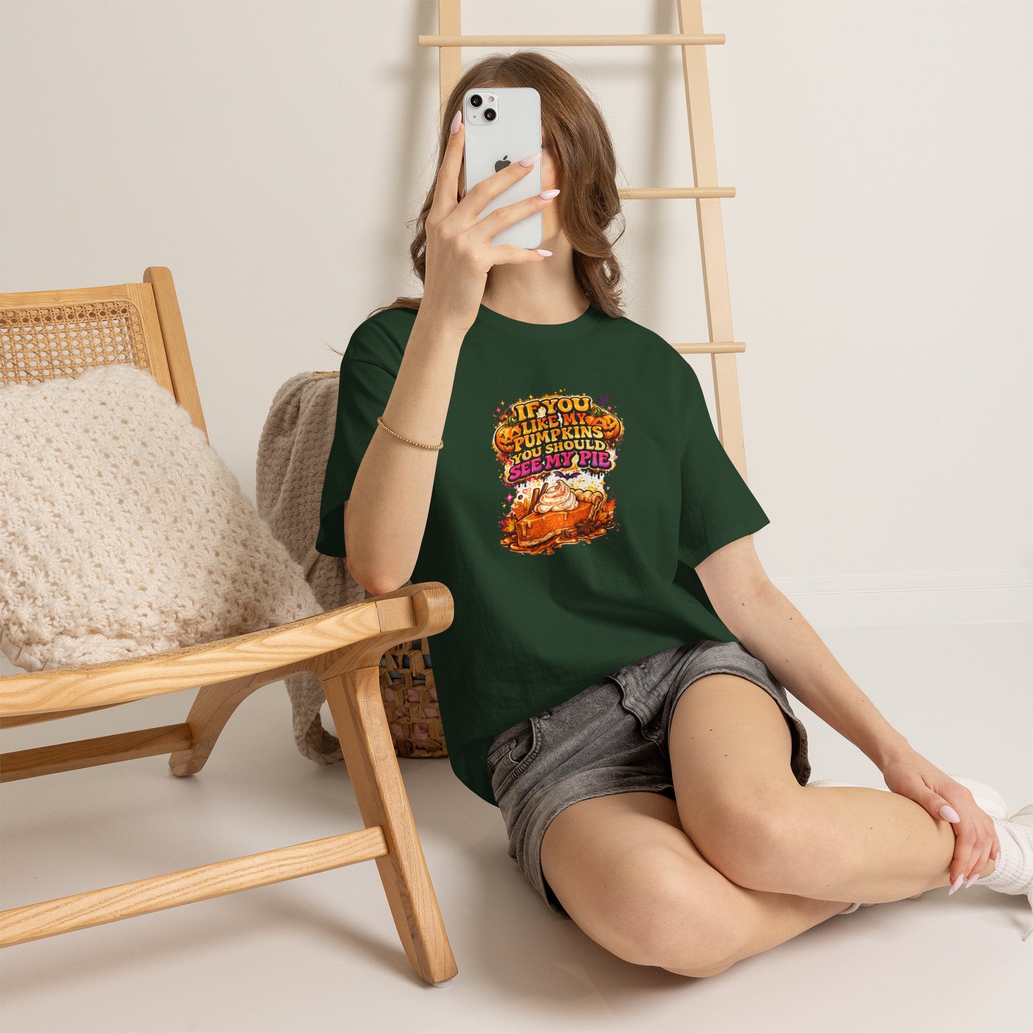 Pumpkin Pie Graphic Tee — "If You Like My Pumpkins You Should See My Pie" Fall Halloween Shirt