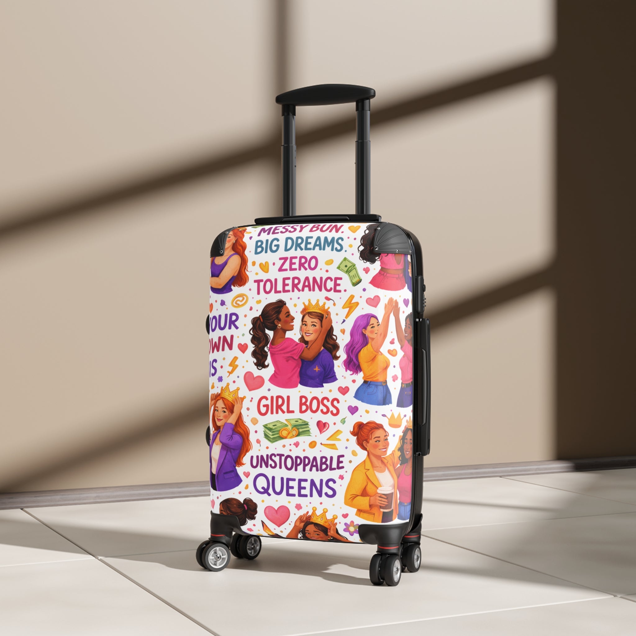 Inspirational 'Girl Boss' Suitcase – Unstoppable Queens Travel Luggage