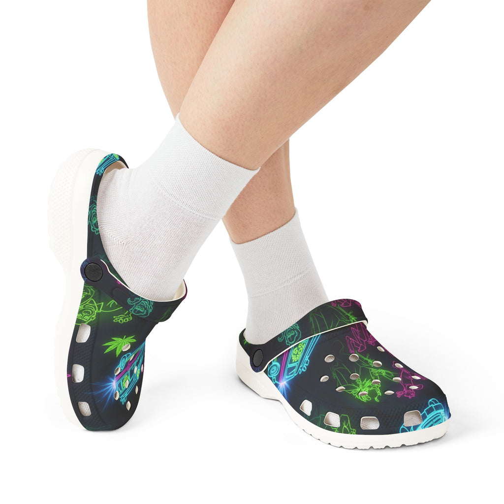Neon Beach Party Clogs — EVA Foam Garden Shoes