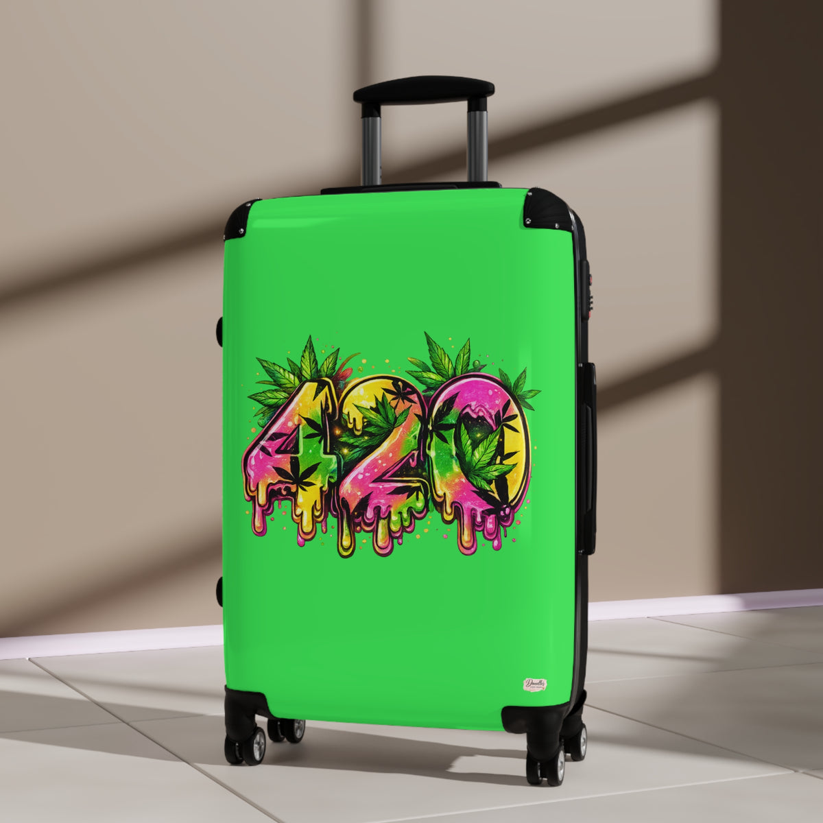 420 Graffiti Carry-On Suitcase — Colorful Stoner Travel Luggage