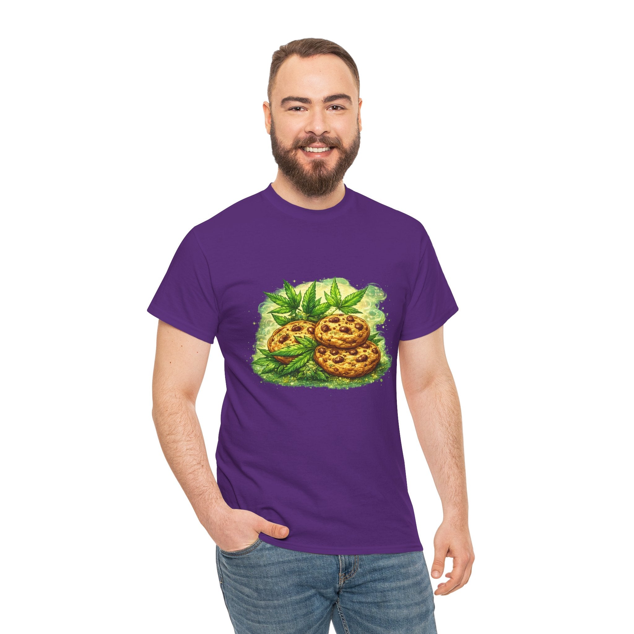 Cookie & Basil Garden Tee — Cute Baked Goods Illustration T-Shirt