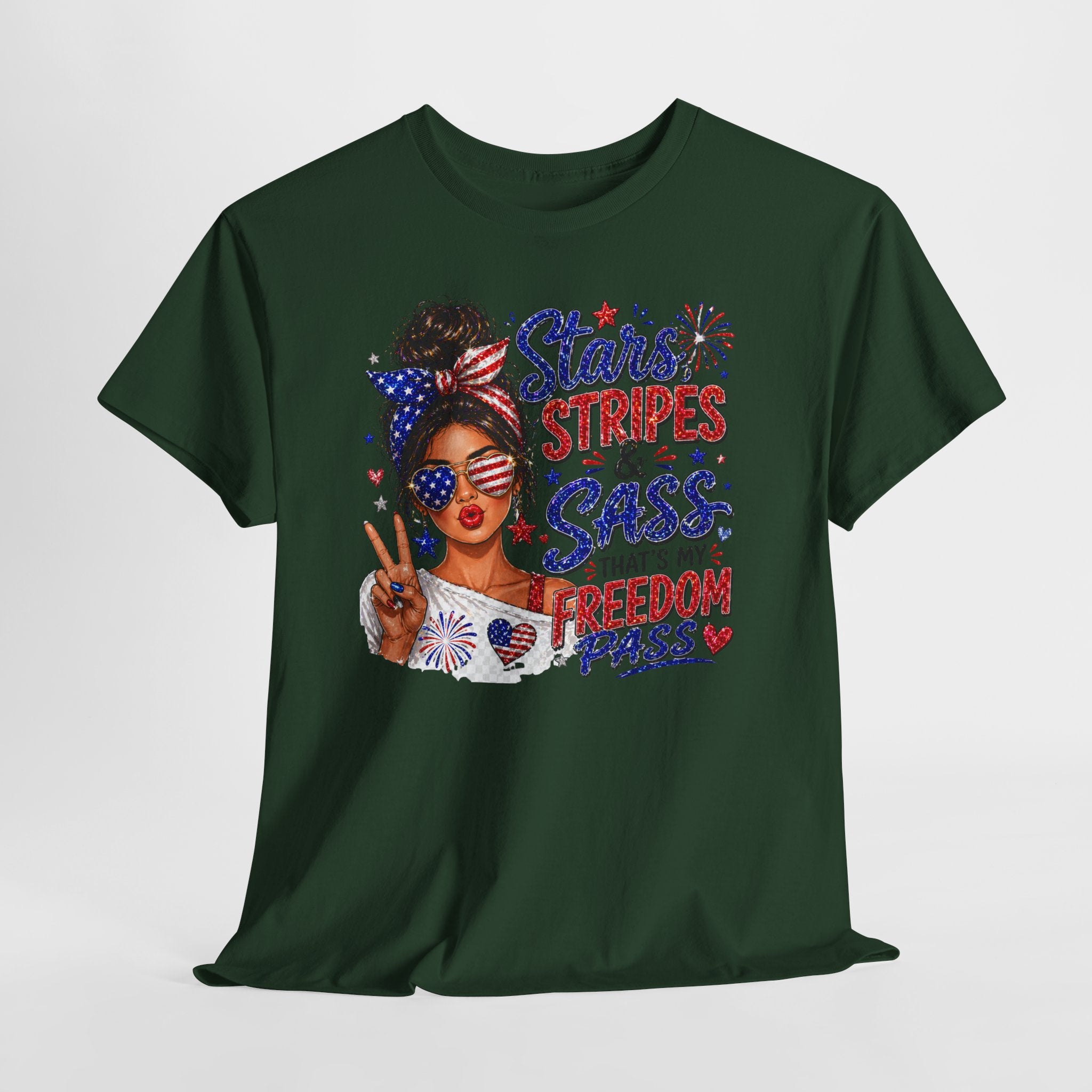 Patriotic 'Stars, Stripes & Sass' Tee — Fourth of July Women's Graphic T-Shirt