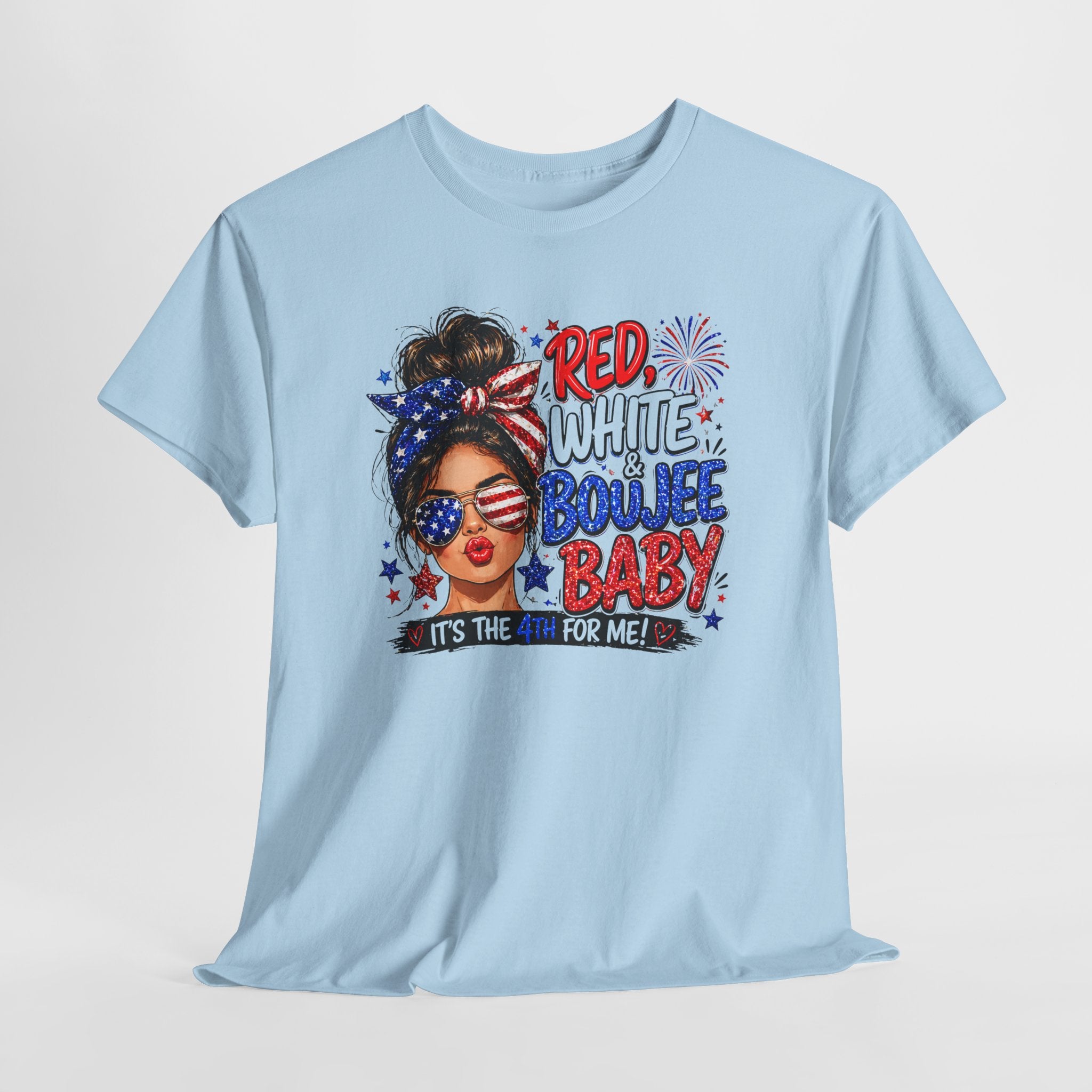 Patriotic 'Red White Boujee Baby' Tee – 4th of July Women's Graphic Shirt