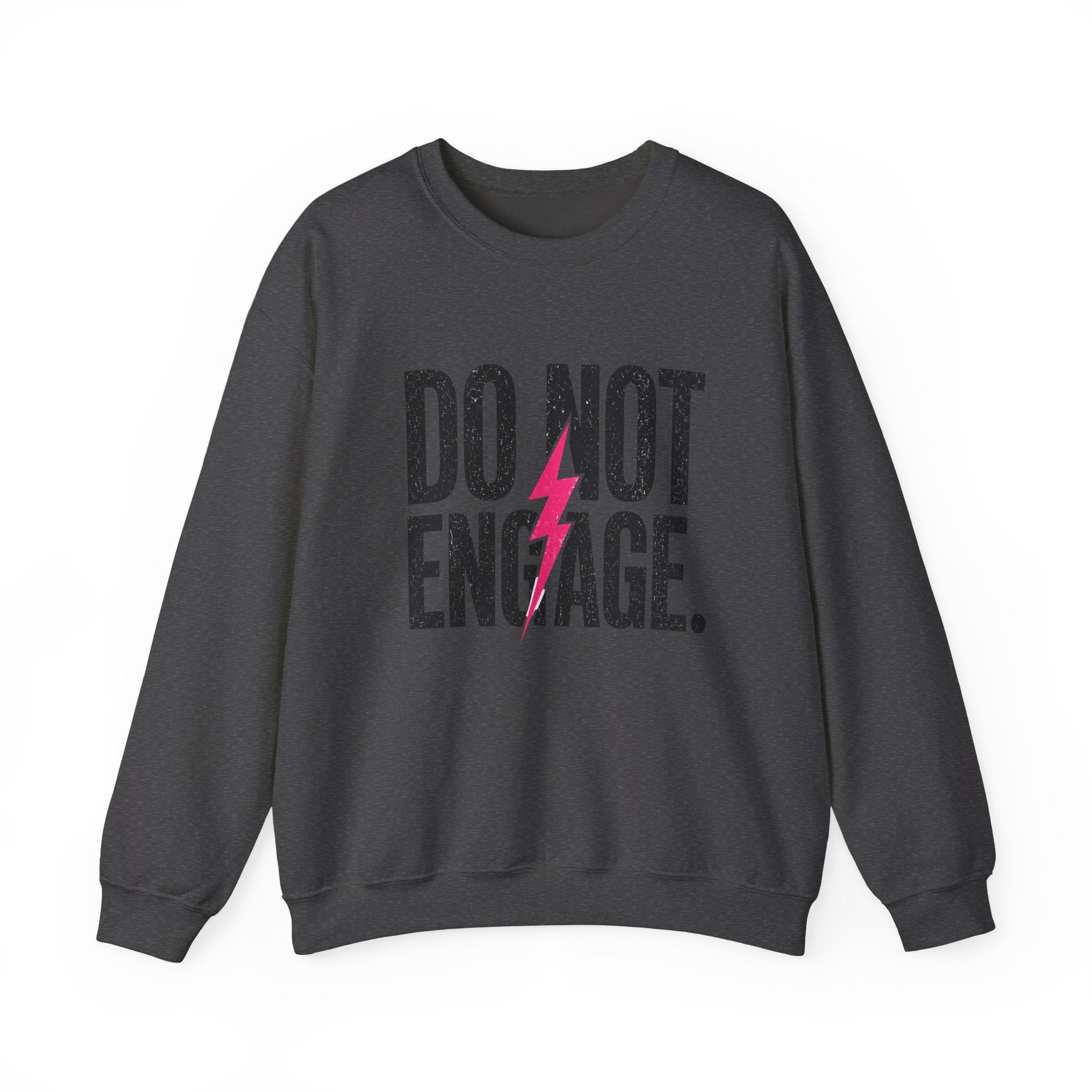 Do Not Engage Crewneck Sweatshirt – Bold Lightning Graphic Streetwear