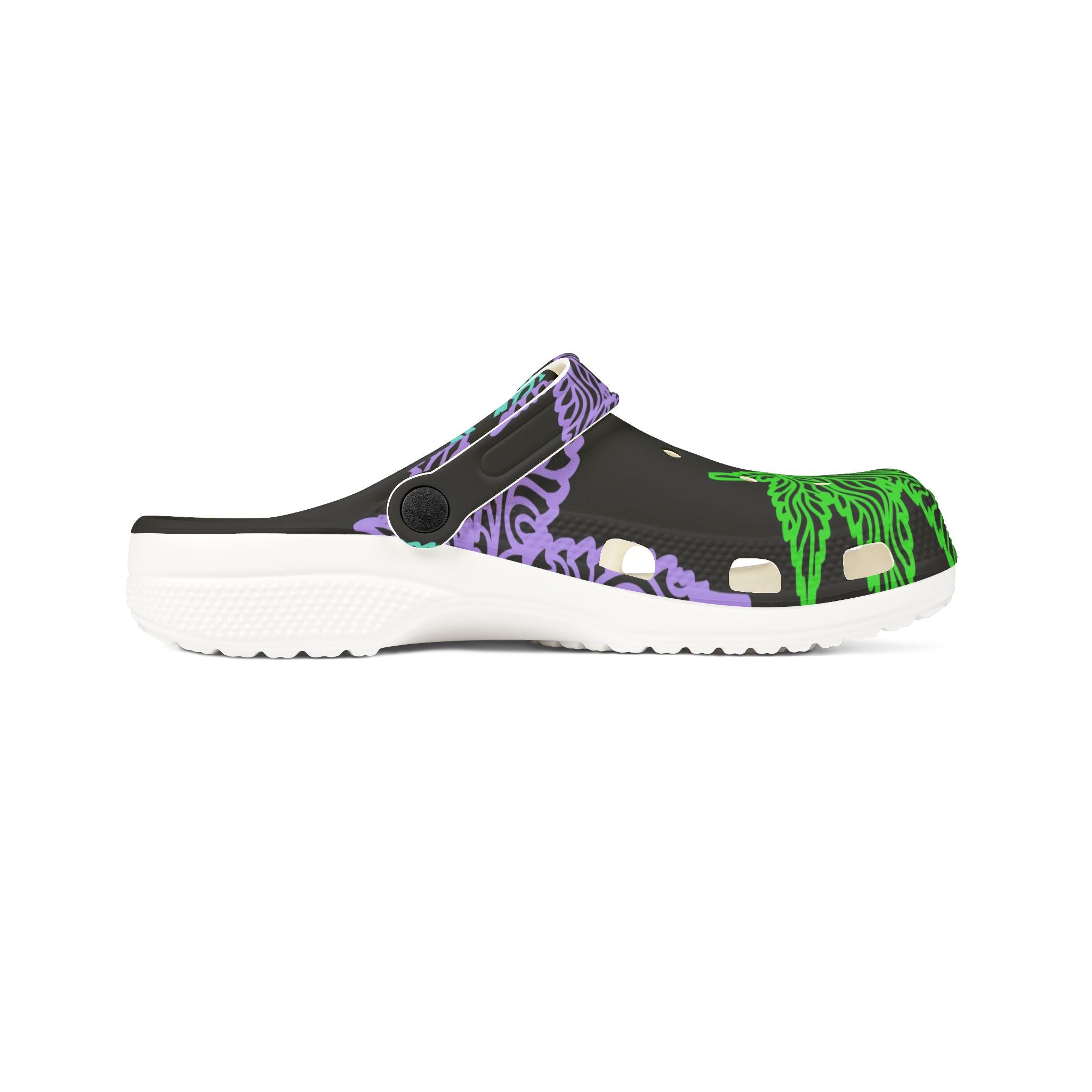 Leaf Print Foam Clogs – Colorful Cannabis Pattern EVA Shoes