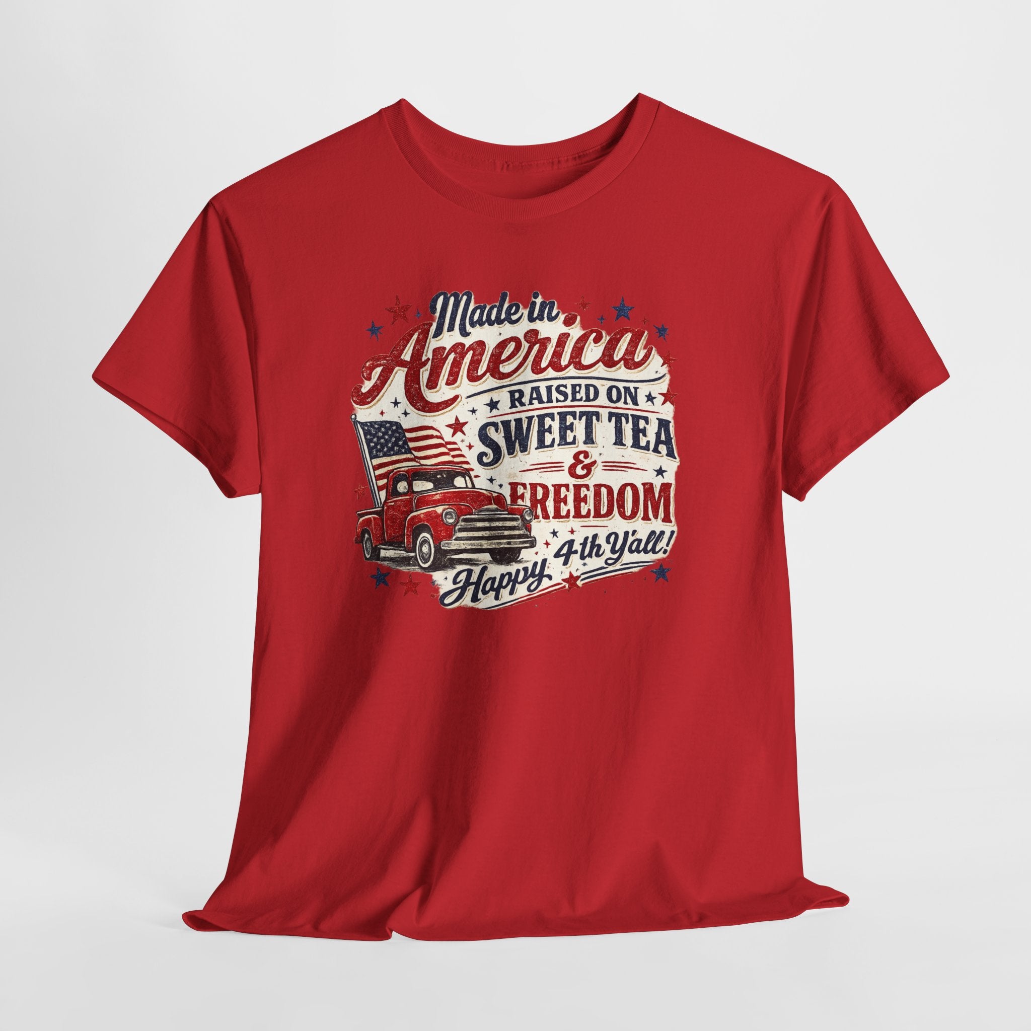 Made in America Sweet Tea & Freedom T-Shirt — 4th of July Patriotic Tee
