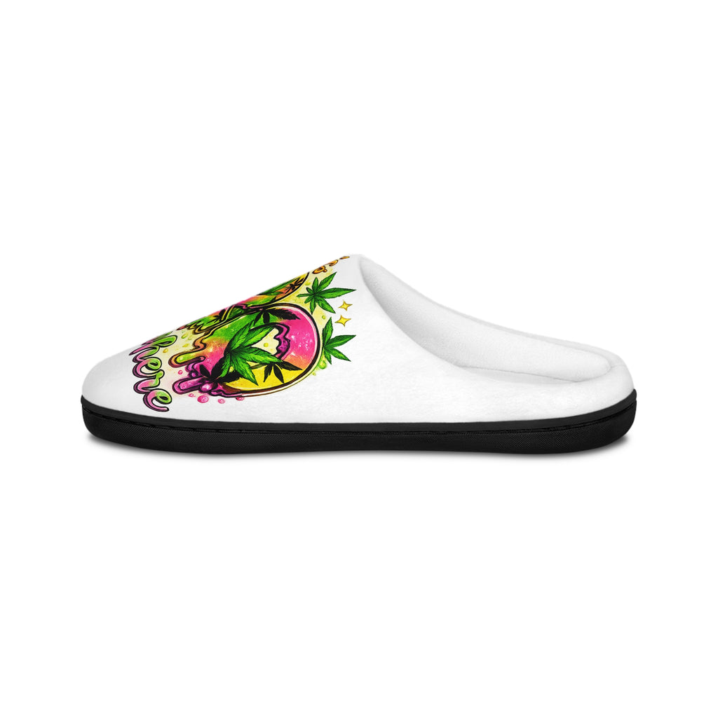 Women's Slippers - "It's Somewhere" Colorful Retro Tropical Indoor House Slippers