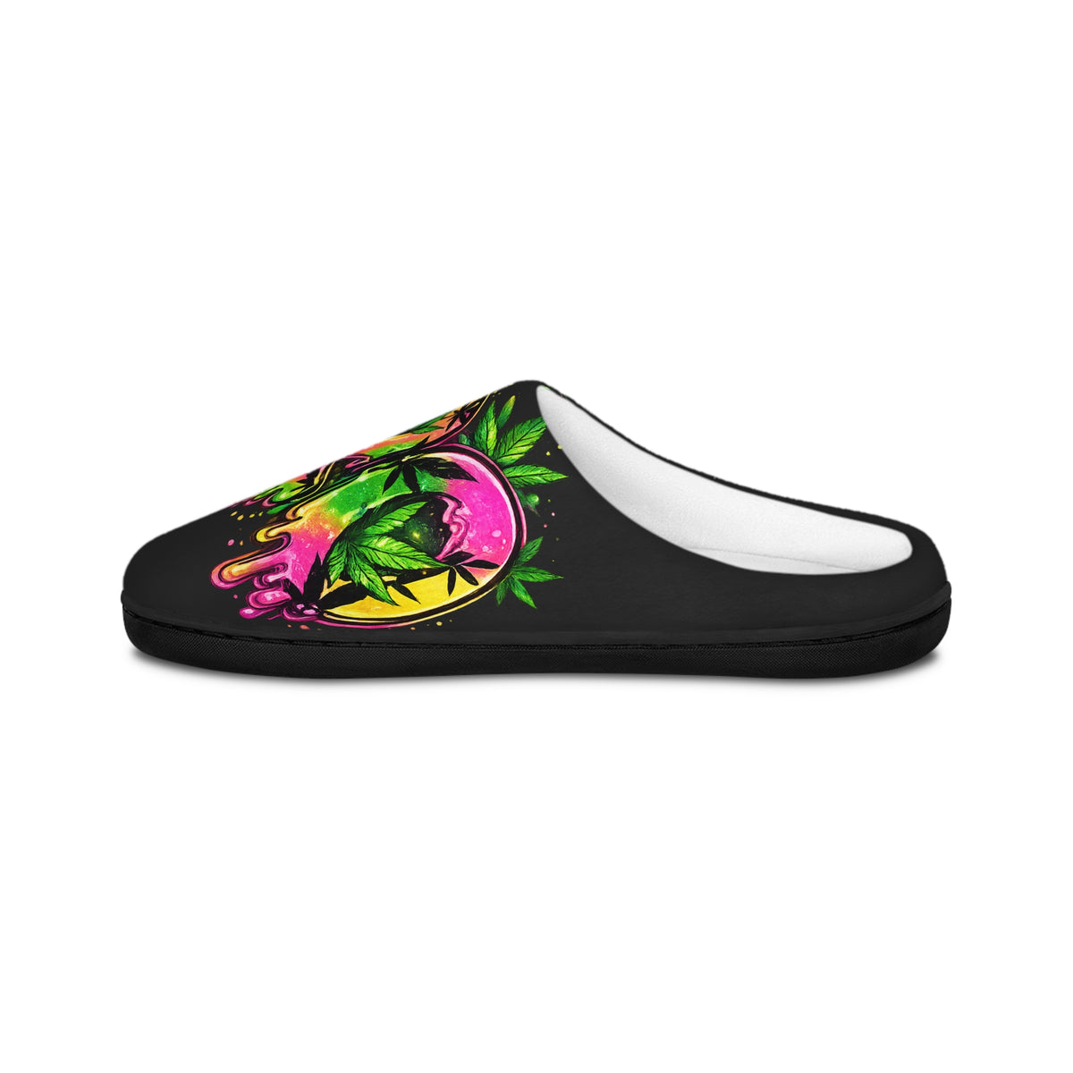 Women's Slippers — Colorful Graffiti Leaf Indoor Slides