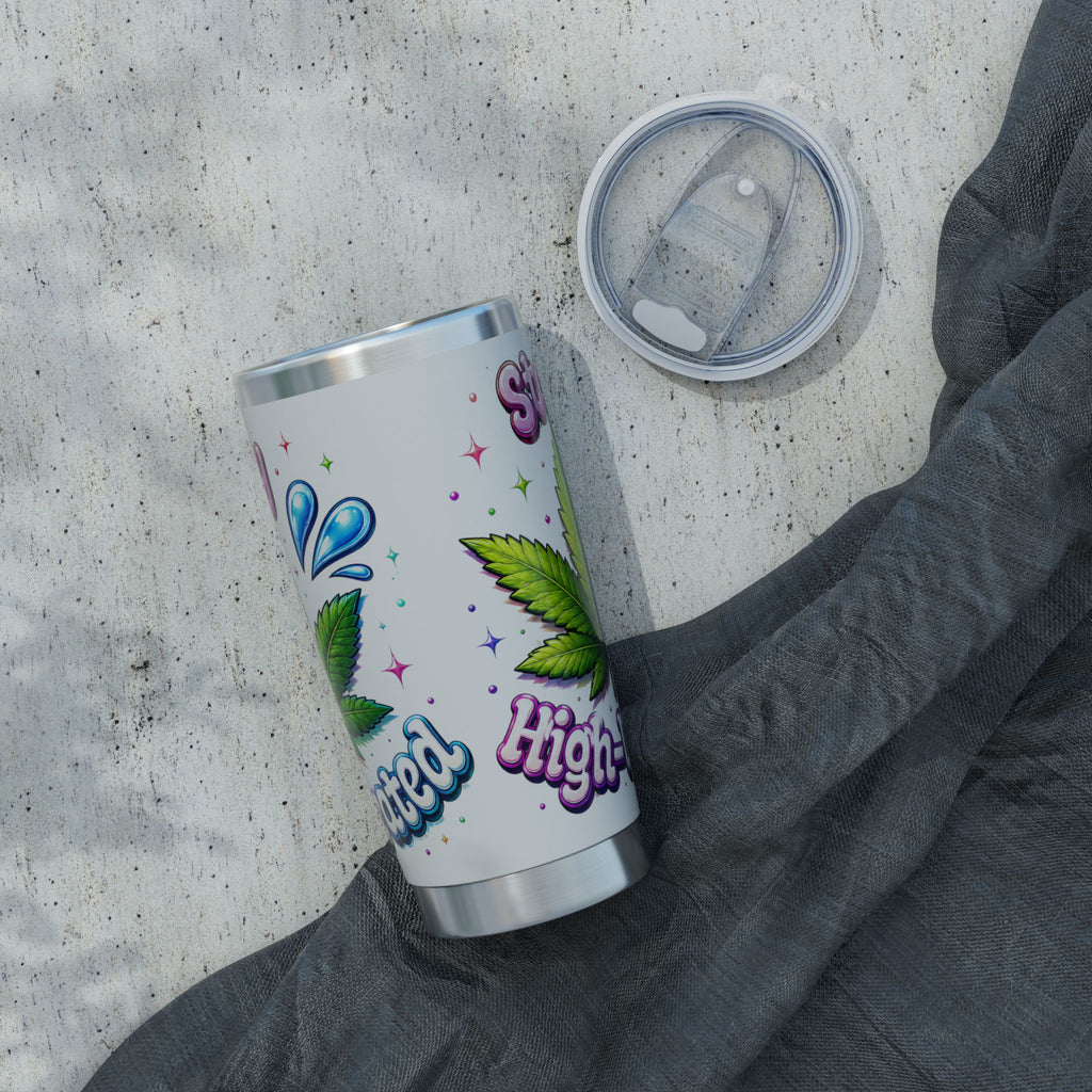 20oz Stainless Tumbler — 'Highly Hydrated' Leaf Graphic