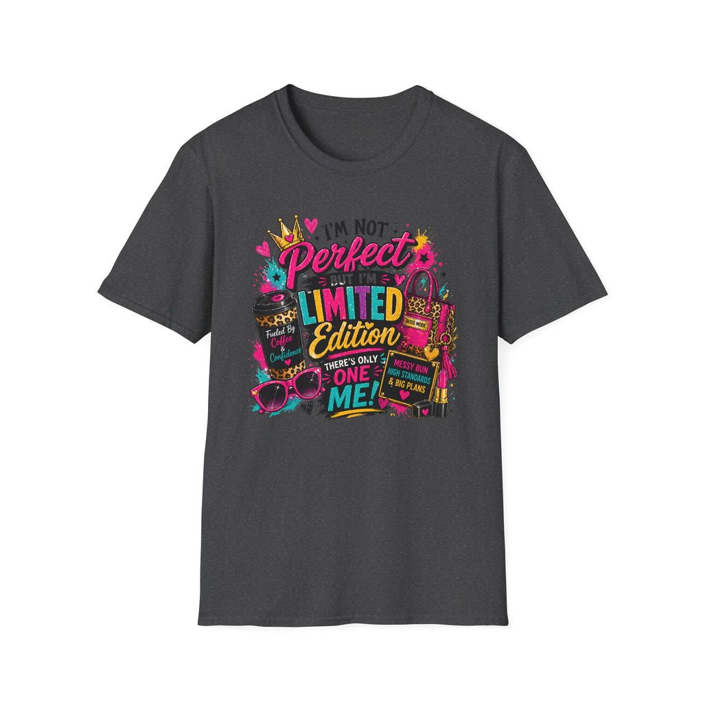 Limited Edition Graphic T-Shirt — "I'm Not Perfect But I'm Limited Edition" Bright Retro Design