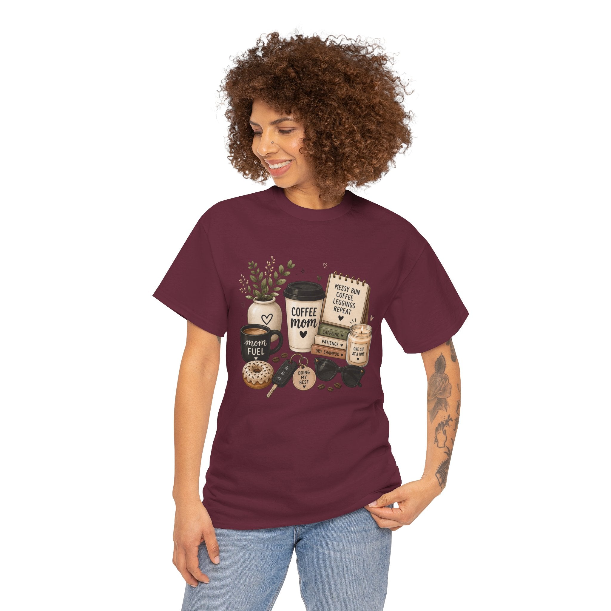 Coffee Mom Tee — Cute Coffee & Cookies Graphic T-Shirt