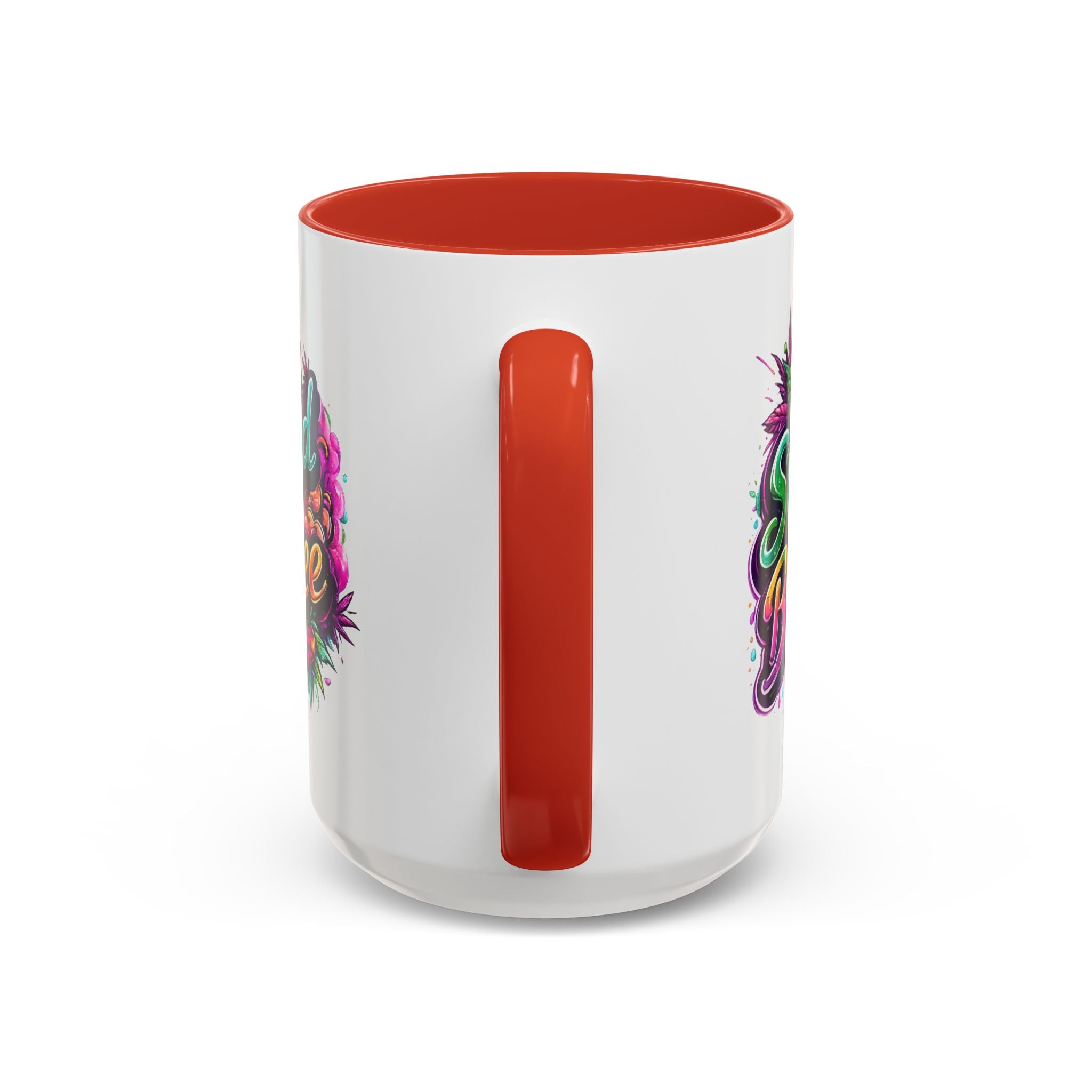 Accent Coffee Mug — "Stoned and Boujee" Colorful Cannabis Art