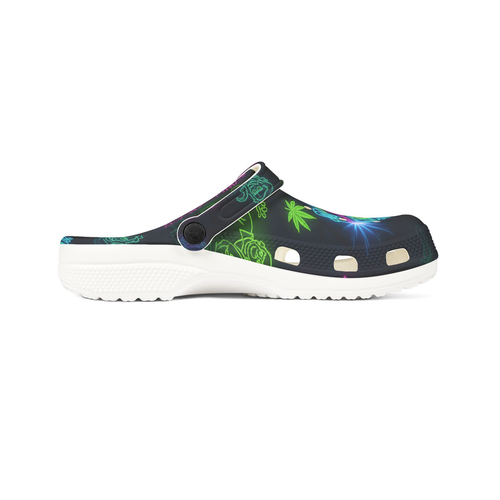Neon Beach Party Clogs — EVA Foam Garden Shoes