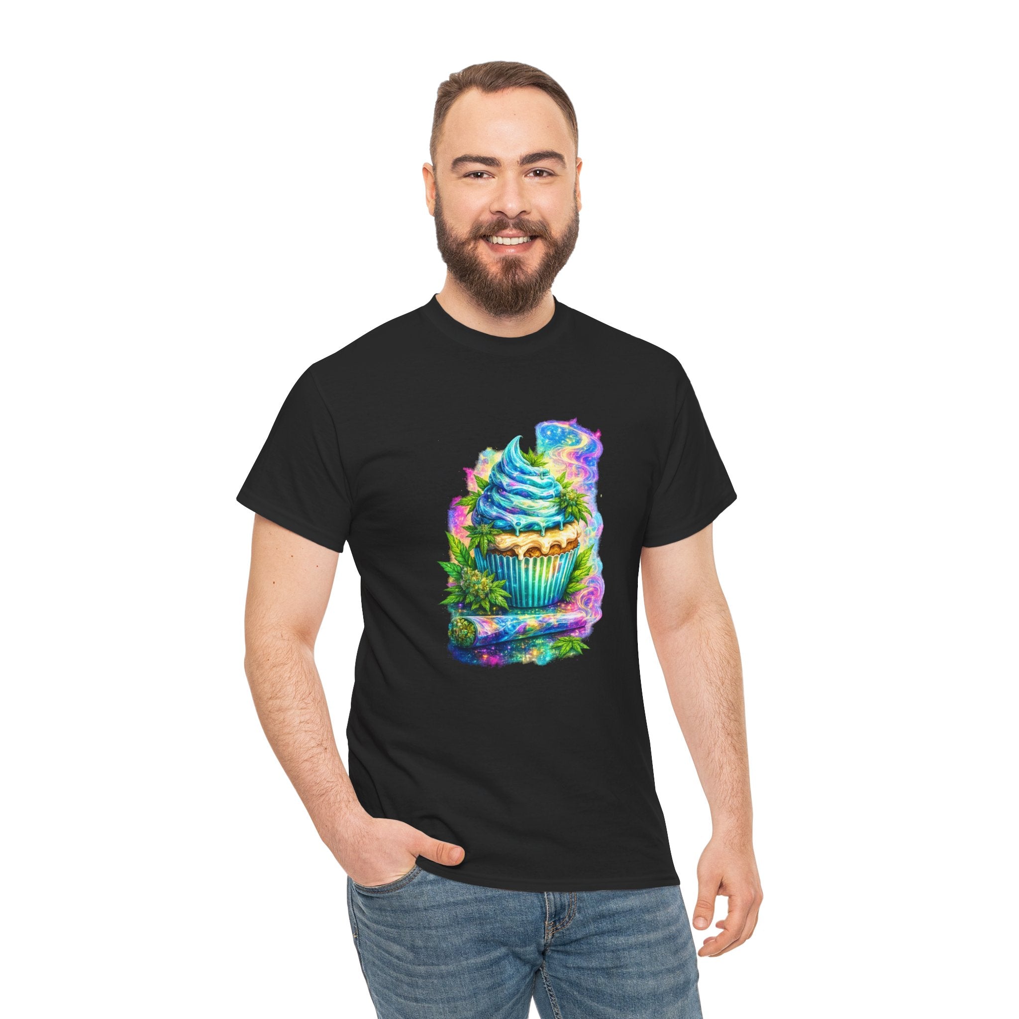 Cupcake Fantasy T-Shirt — Rainbow Psychedelic Dessert Tee