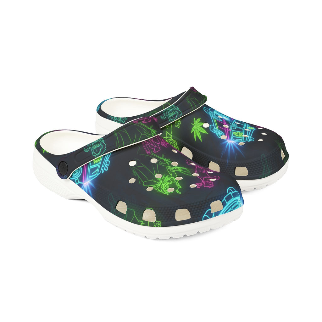 Neon Beach Party Clogs — EVA Foam Garden Shoes