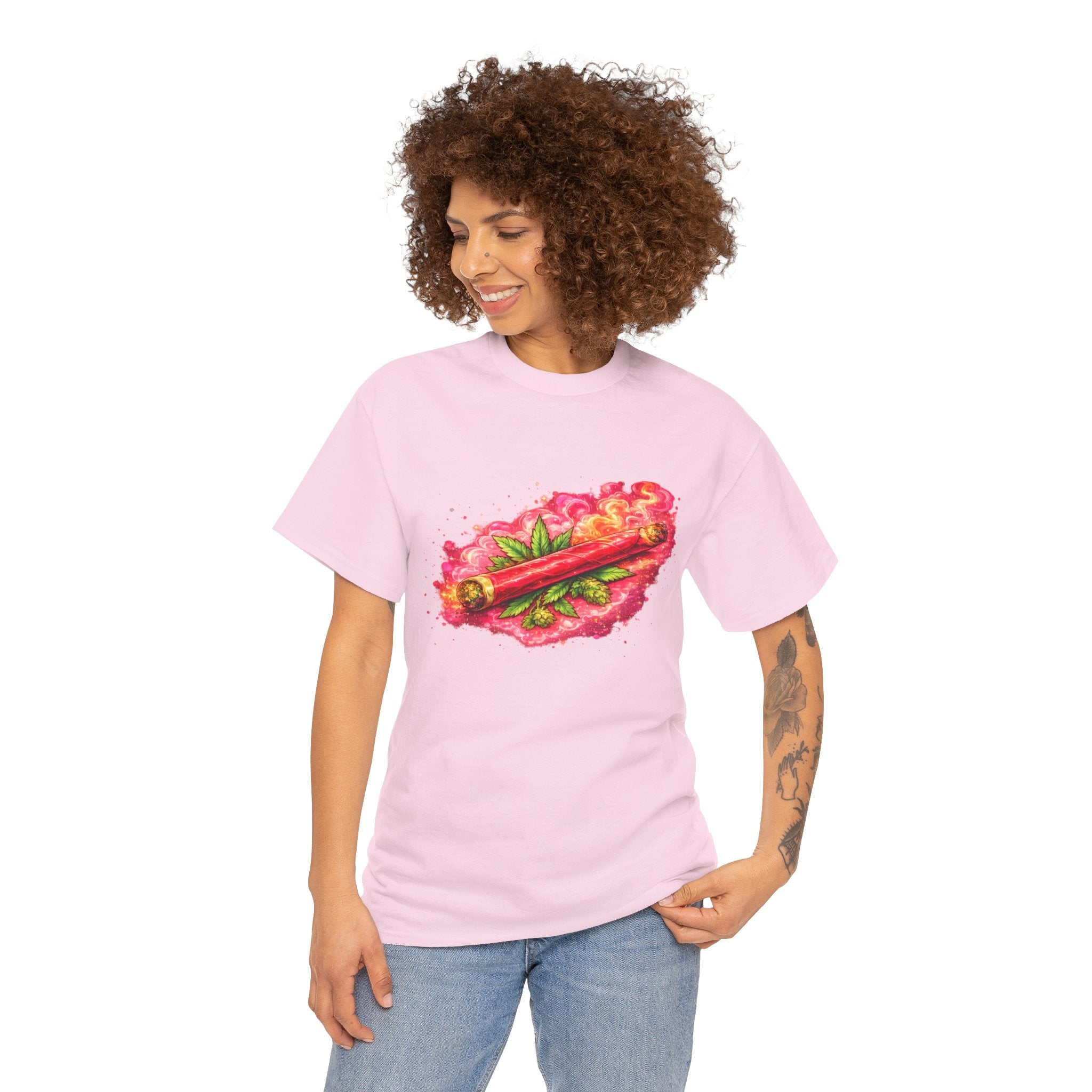 Spicy Cigar Verde Tee — Retro Chili & Cigar Graphic T-Shirt
