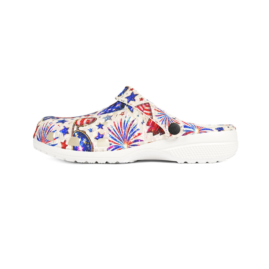Patriotic USA EVA Foam Clogs – Stars, Stripes & Good Times Slip-Ons
