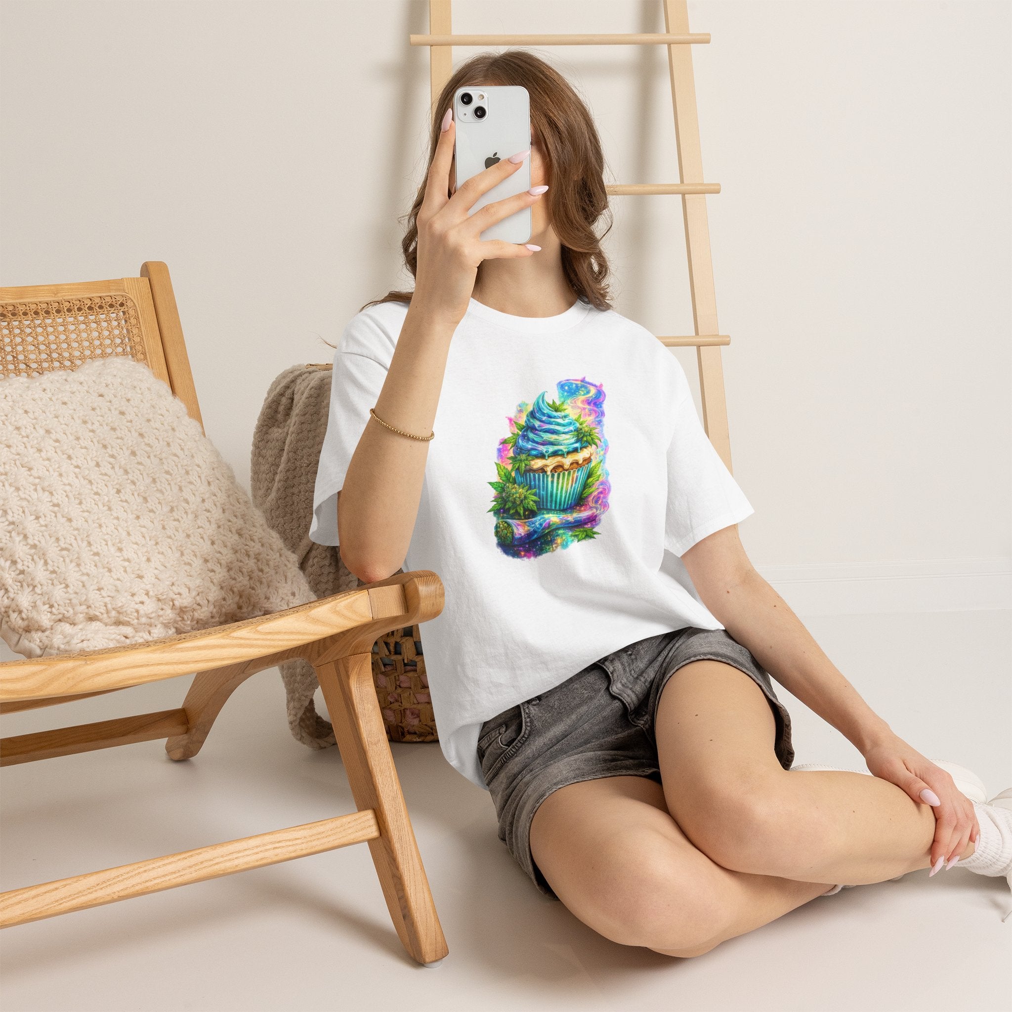 Cupcake Fantasy T-Shirt — Rainbow Psychedelic Dessert Tee