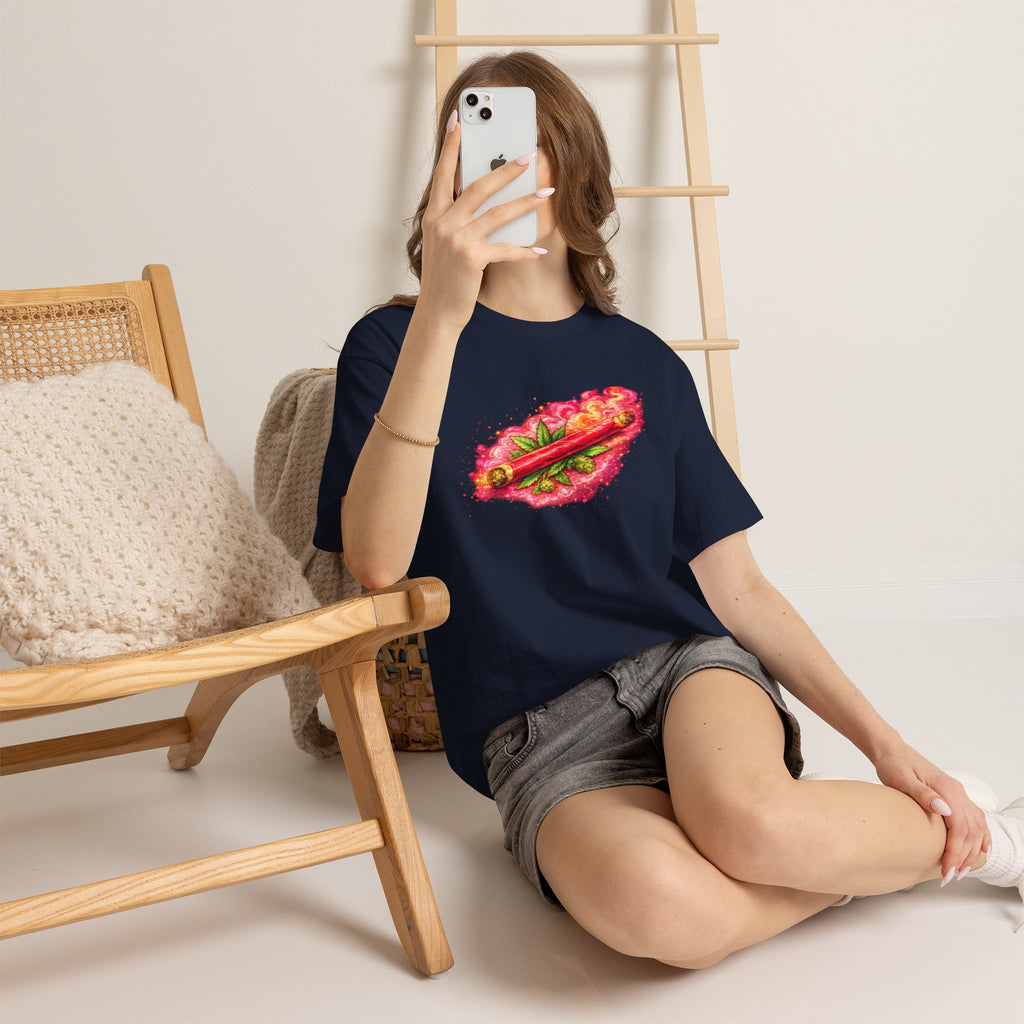 Spicy Cigar Verde Tee — Retro Chili & Cigar Graphic T-Shirt