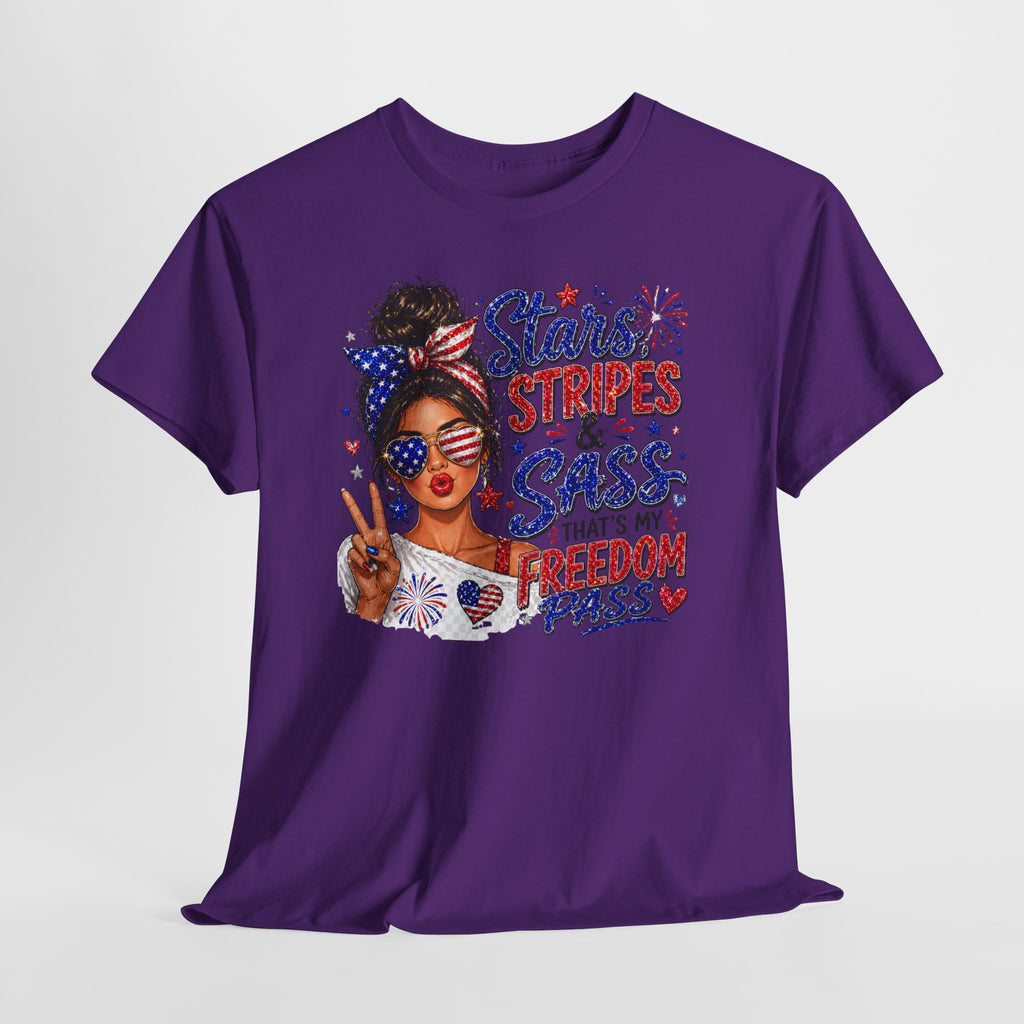 Patriotic 'Stars, Stripes & Sass' Tee — Fourth of July Women's Graphic T-Shirt
