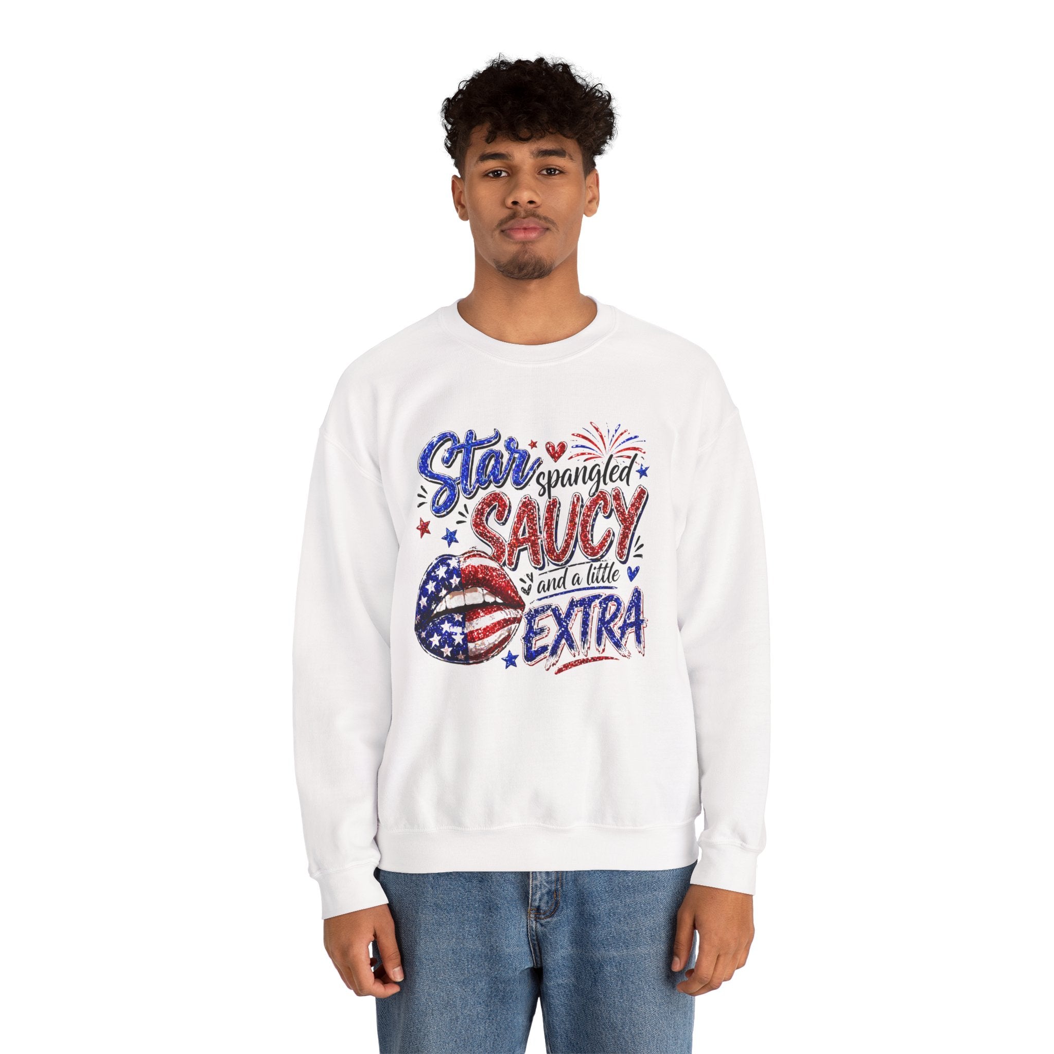 Patriotic 'Star Spangled Saucy & a Little Extra' Sweatshirt
