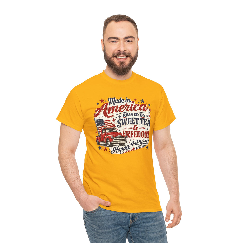 Made in America Sweet Tea & Freedom T-Shirt — 4th of July Patriotic Tee