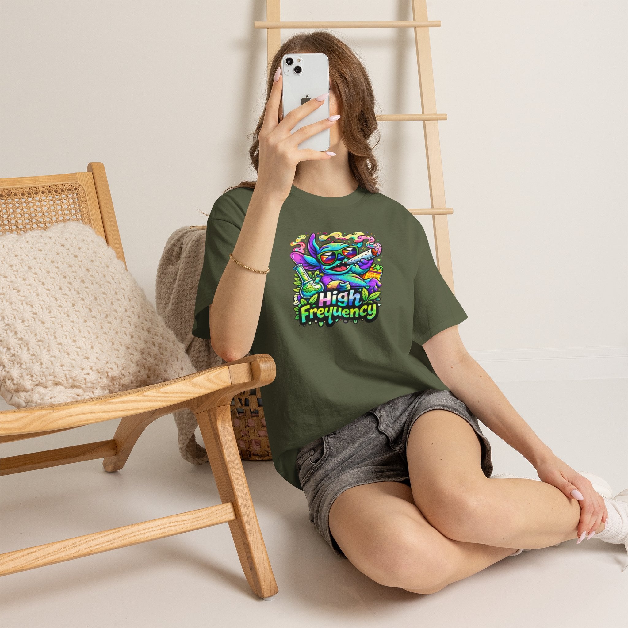 Psychedelic Cat 'High Frequency' Graphic Tee