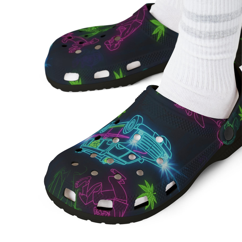 Neon Beach Party Clogs — EVA Foam Garden Shoes
