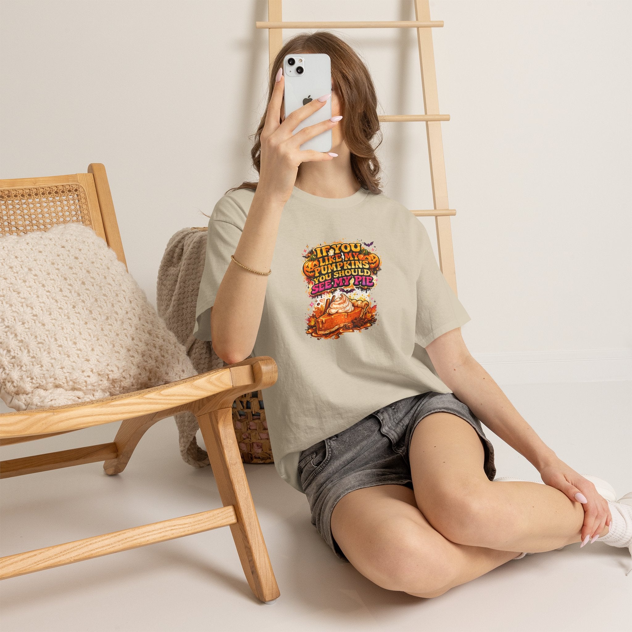 Pumpkin Pie Graphic Tee — "If You Like My Pumpkins You Should See My Pie" Fall Halloween Shirt