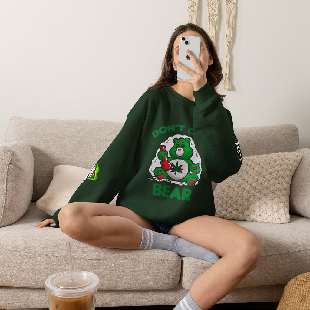 I Don't Care Bear Sweatshirt — Funny Graphic Crewneck
