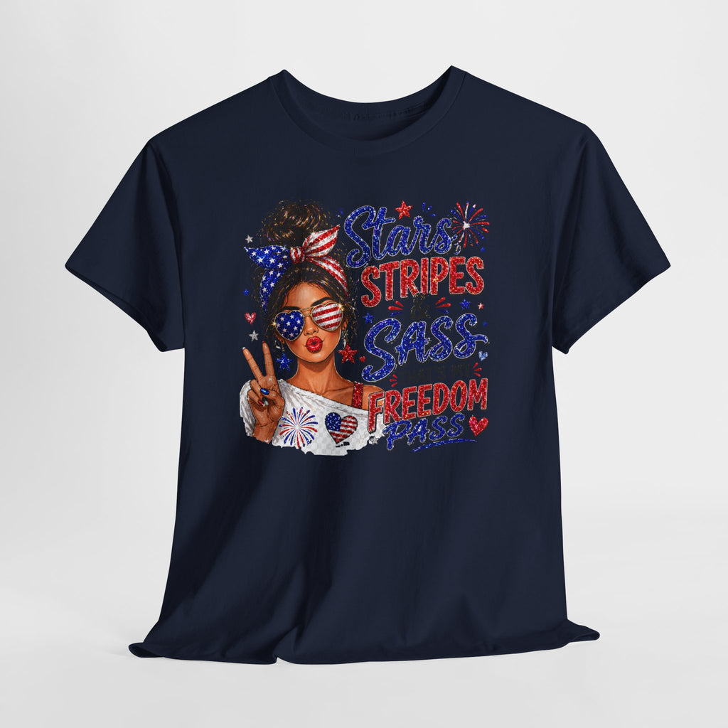 Patriotic 'Stars, Stripes & Sass' Tee — Fourth of July Women's Graphic T-Shirt