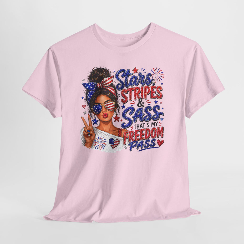 Patriotic 'Stars, Stripes & Sass' Tee — Fourth of July Women's Graphic T-Shirt