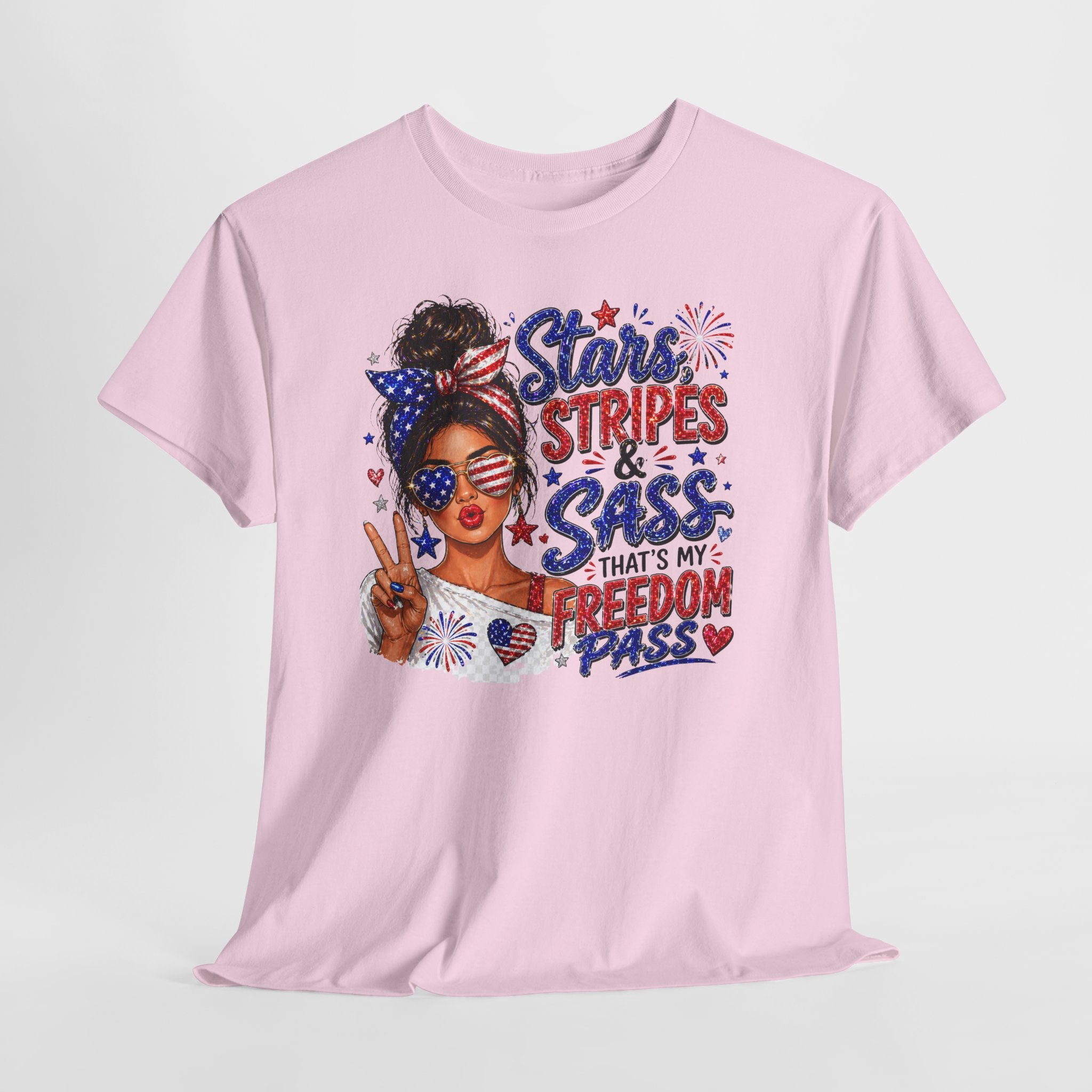 Patriotic 'Stars, Stripes & Sass' Tee — Fourth of July Women's Graphic T-Shirt