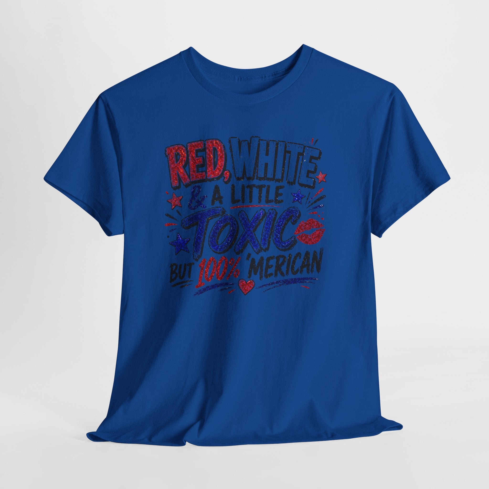 Patriotic 'Red, White & a Little Toxic but 100% Merican' Graphic Tee